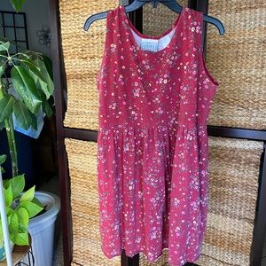 Vintage Floral Flowy Cotton Dress
